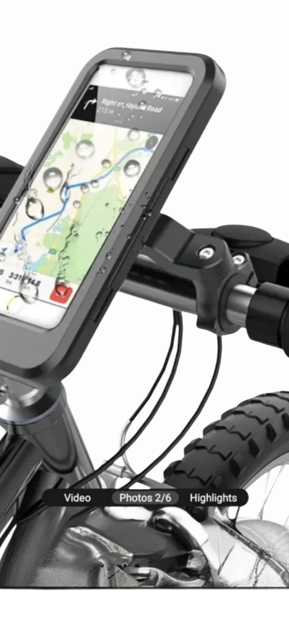 Cellphone holder for bicycles, waterproof,  360-degree rotation