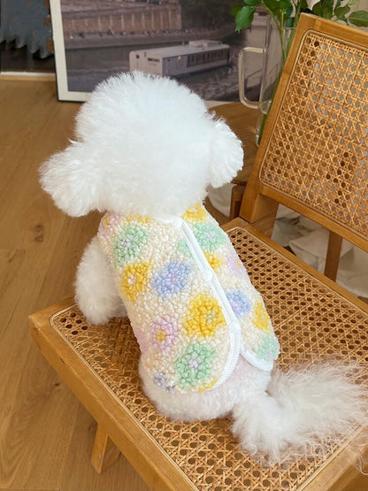 Pet Clothes Fall and Winter New Arrival Double-Sided Stuffed Thickening Vest Outwear Teddy Bichon Dog Cat Vest Cardigan