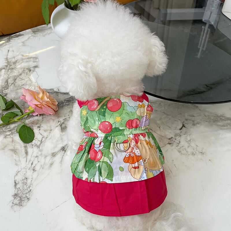 Pet Clothes Summer New Arrival Contrast Color Halter Skirt Teddy Bichon Dog Cat Sun Protection out Thin Clothes