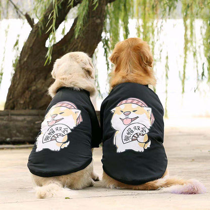 Golden Retriever Dog Pet Clothes Hot Non-Stick Wool Cotton Cute Casual Fashion Cotton Clothing Cotton Coat Plus Size Black