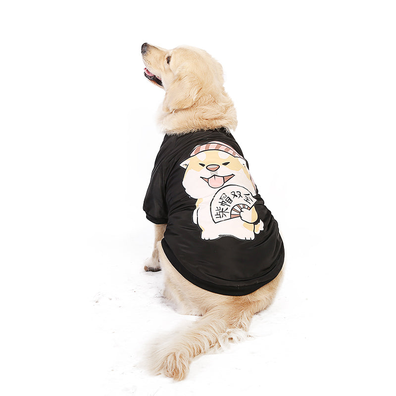 Golden Retriever Dog Pet Clothes Hot Non-Stick Wool Cotton Cute Casual Fashion Cotton Clothing Cotton Coat Plus Size Black