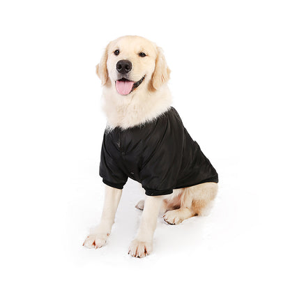 Golden Retriever Dog Pet Clothes Hot Non-Stick Wool Cotton Cute Casual Fashion Cotton Clothing Cotton Coat Plus Size Black