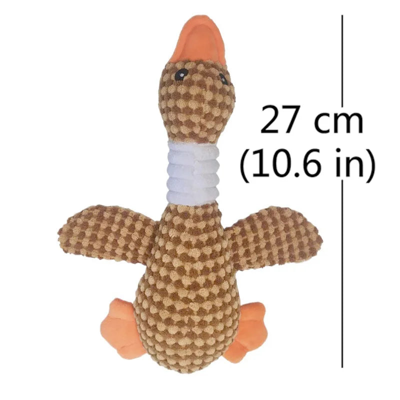 Cute Dog Plush Toys  Pet Duck Squeak Toy for Puppy  Sound Wild Goose Chew Toy for Small Middle Large Dogs Teeth Cleaning