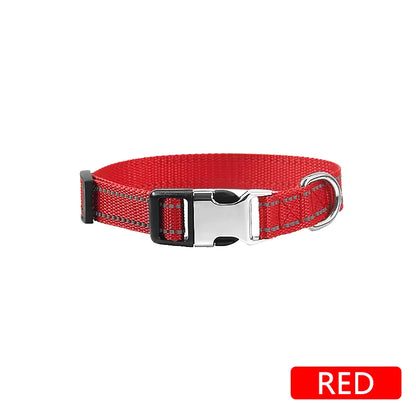 Personalized Polyester Reflective Dog Collar, Custom Pet Collar, Anti Loss Label, Suitable for Small and Large Dogs