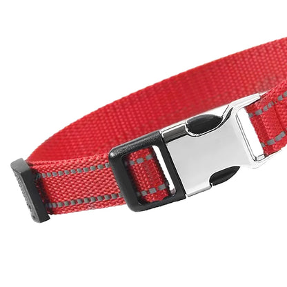 Personalized Polyester Reflective Dog Collar, Custom Pet Collar, Anti Loss Label, Suitable for Small and Large Dogs