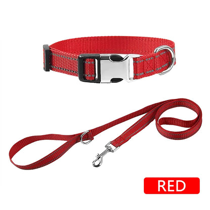 Personalized Polyester Reflective Dog Collar, Custom Pet Collar, Anti Loss Label, Suitable for Small and Large Dogs