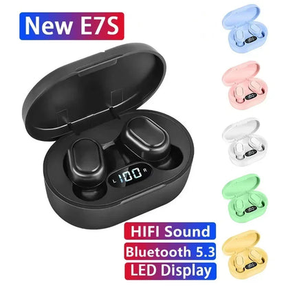 E7S TWS Wireless Headphones Bluetooth Earphone Control Sport Headset Waterproof Microphone Music Earphone Work On All Smartphone