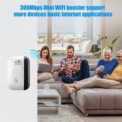 300Mbps Wireless WIFI Repeater 2.4G Router Wifi Range Extender Wi-Fi Signal Amplifier 802.11N Network Card Adapter for PC