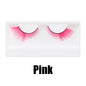 Colorful Fake eyelashes Halloween Makeup Products Blue Red Pink False Eyelashes Extension Colored Lashes make up Cosplay