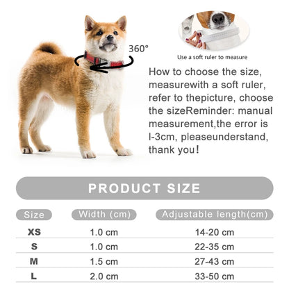 Personalized Polyester Reflective Dog Collar, Custom Pet Collar, Anti Loss Label, Suitable for Small and Large Dogs