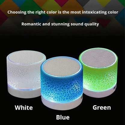 New Mini Portable Car Audio A9 Dazzling Crack LED Wireless Bluetooth Subwoofer Speaker TF Card