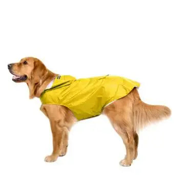 Dog Raincoat Waterproof Hoodie Jacket Rain Poncho Pet Rainwear Clothes with Reflective Stripe Outdoor Dogs Raincoat Accessories