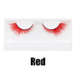 Colorful Fake eyelashes Halloween Makeup Products Blue Red Pink False Eyelashes Extension Colored Lashes make up Cosplay