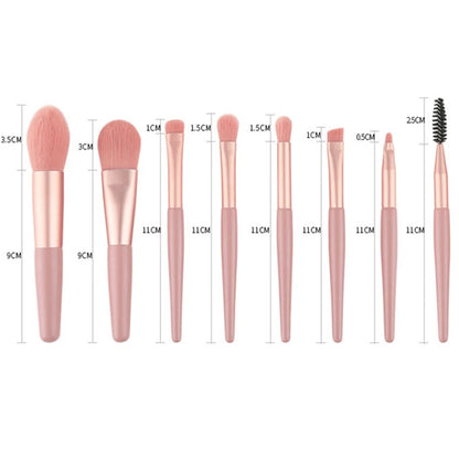 8Pcs Portable Makeup Brushes Set Women Cosmetic Eye Shadow Blush Powder Shadow Foundation Blush Blending Concealer Make Up Tools