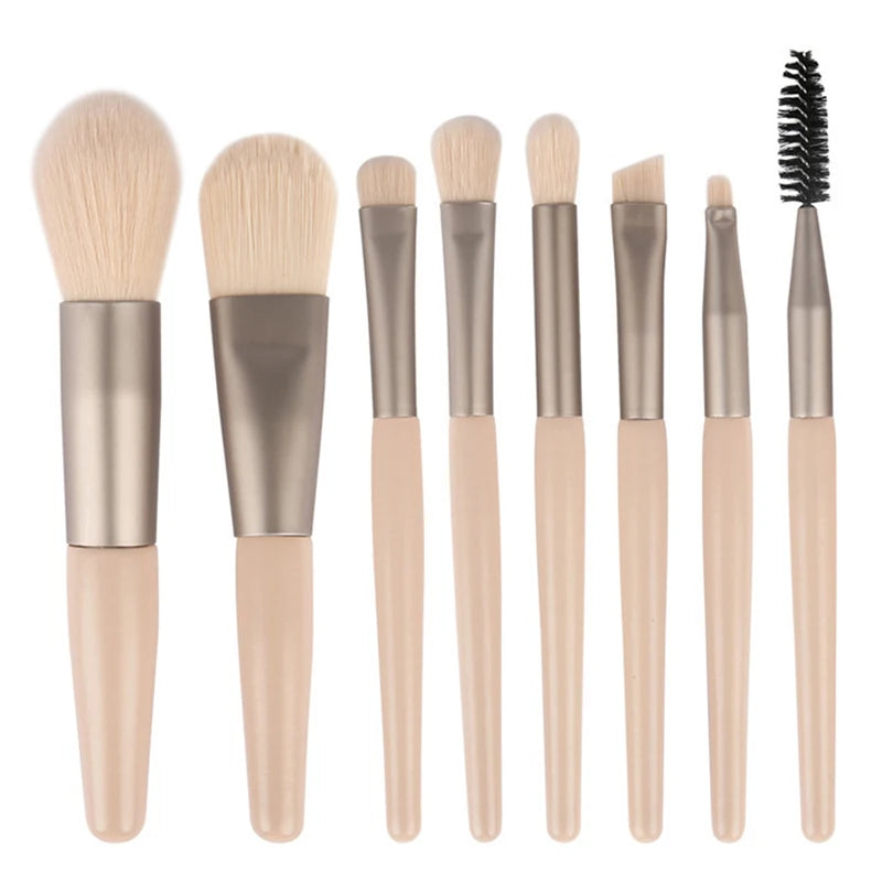 8Pcs Portable Makeup Brushes Set Women Cosmetic Eye Shadow Blush Powder Shadow Foundation Blush Blending Concealer Make Up Tools