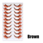 Colorful Fake eyelashes Halloween Makeup Products Blue Red Pink False Eyelashes Extension Colored Lashes make up Cosplay