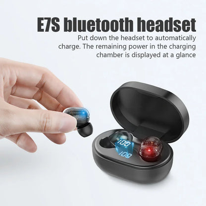 E7s TWS Bluetooth Headset Wireless Headset in Ear Stereo Noise Reduction Sports Headset with Microphone Headset