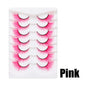 Colorful Fake eyelashes Halloween Makeup Products Blue Red Pink False Eyelashes Extension Colored Lashes make up Cosplay