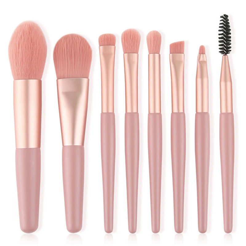 8Pcs Portable Makeup Brushes Set Women Cosmetic Eye Shadow Blush Powder Shadow Foundation Blush Blending Concealer Make Up Tools