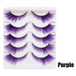 Colorful Fake eyelashes Halloween Makeup Products Blue Red Pink False Eyelashes Extension Colored Lashes make up Cosplay