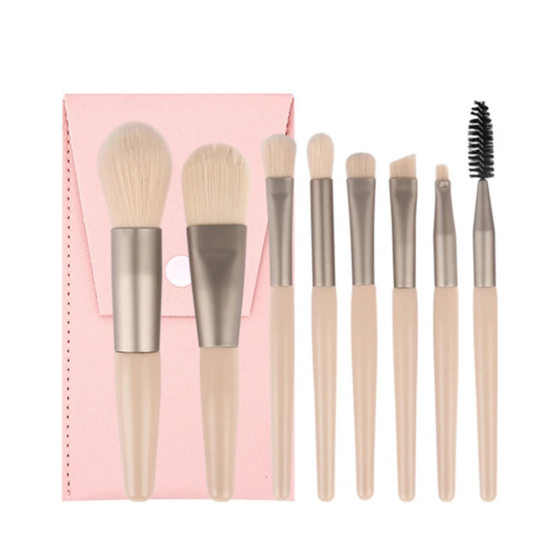 8Pcs Portable Makeup Brushes Set Women Cosmetic Eye Shadow Blush Powder Shadow Foundation Blush Blending Concealer Make Up Tools