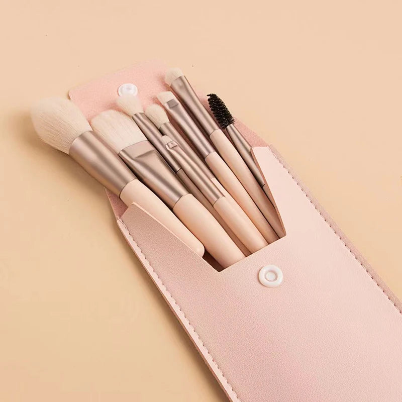 8Pcs Portable Makeup Brushes Set Women Cosmetic Eye Shadow Blush Powder Shadow Foundation Blush Blending Concealer Make Up Tools