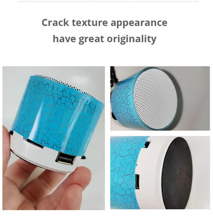 New Mini Portable Car Audio A9 Dazzling Crack LED Wireless Bluetooth Subwoofer Speaker TF Card