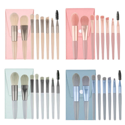 8Pcs Portable Makeup Brushes Set Women Cosmetic Eye Shadow Blush Powder Shadow Foundation Blush Blending Concealer Make Up Tools