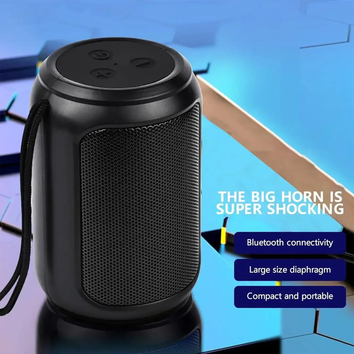 Portable Bluetooth Speaker 10M Wireless Range Travel Speaker Surround Stereo Sound Speaker Audio Playback for Outdoor Sports