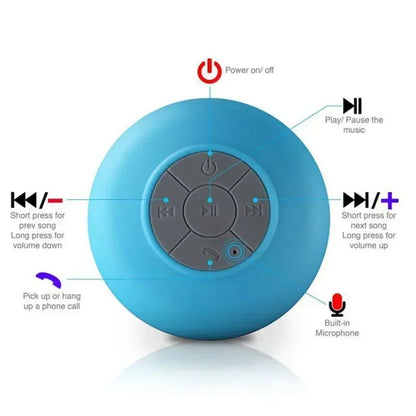 Mini Portable Bluetooth Speaker Wireless Waterproof Shower Bathroom for Phone Soundbar Hand Free Car Loudspeaker for Childs Gift