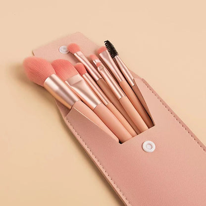 8Pcs Portable Makeup Brushes Set Women Cosmetic Eye Shadow Blush Powder Shadow Foundation Blush Blending Concealer Make Up Tools